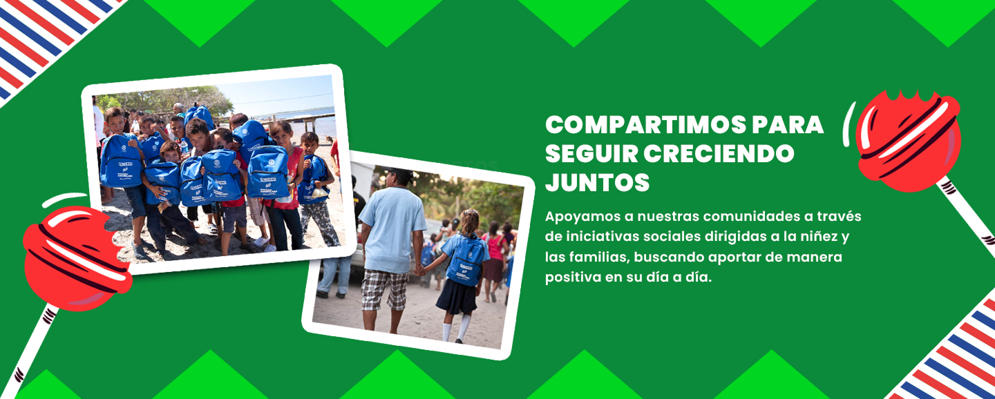 Compartimos para seguir creciendo juntos. Apoyamos a nuestras comunidades a través de iniciativas sociales dirigidas a la niñez y las familias, buscando aportar de manera positiva en su día a día.